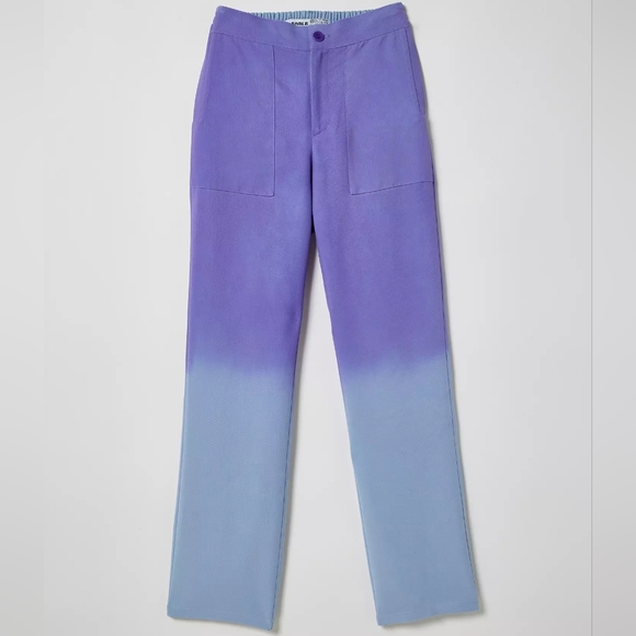 NWT UO x BOBBLEHAUS Purple/Blue Ombre Deadstock Tencel Twill Trouser Pants XS - Picture 5 of 7